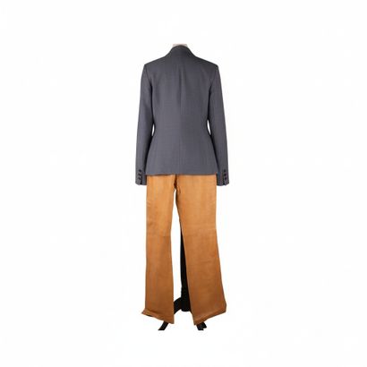 BARBARA BUI. Blue-gray wool and mohair suit...