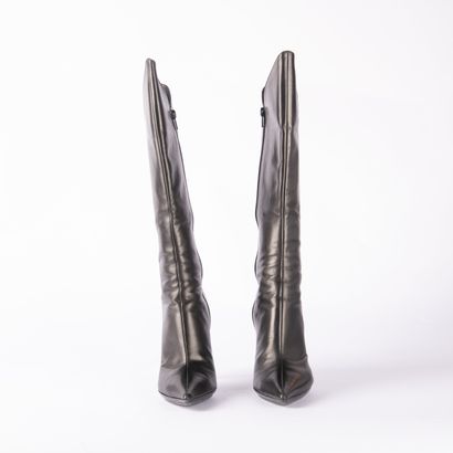 CASADEI. Pair of stiletto boots in smooth...