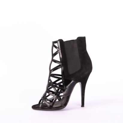 GIVENCHY. Black patent leather and black...