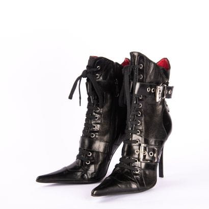 GIANMARCO LORENZI. Heeled boots with pointed...