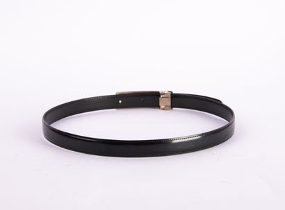 CARTIER. Alligator leather belt, signed gold...