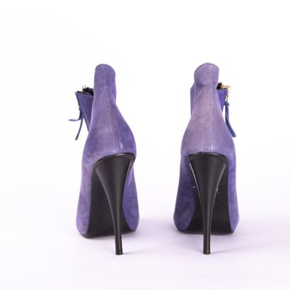 GIUSEPPE ZANOTTI. Open-toe heeled boots in...
