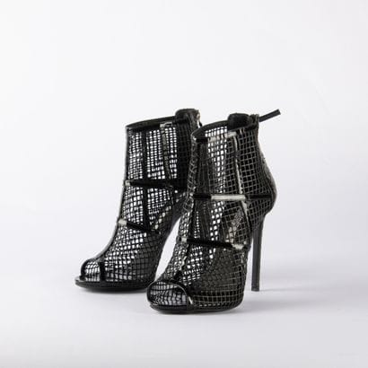 GIANMARCO LORENZI. Pair of stiletto sandals...