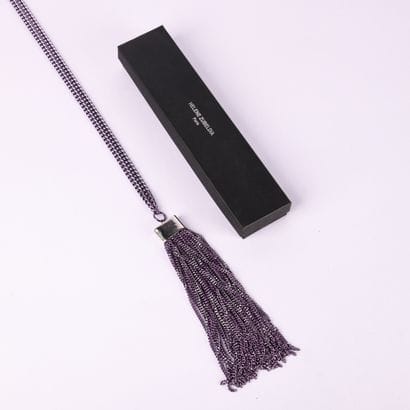 HELENE ZUBELDIA
Metal long necklace with...