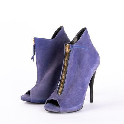 GIUSEPPE ZANOTTI. Open-toe heeled boots in...