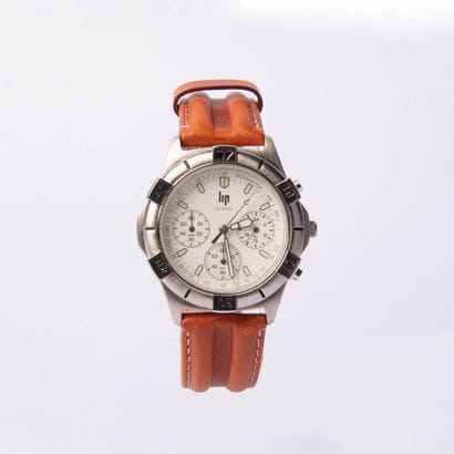 LIP
Men's chronograph wristwatch, round steel...