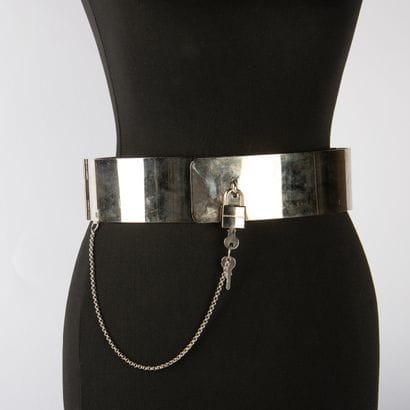 DOLCE GABBANA.
Rigid silver-plated metal...