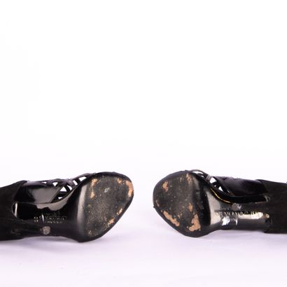 GIVENCHY. Black patent leather and black...