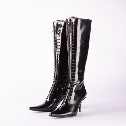FREE LANCE. Pair of smooth black leather...