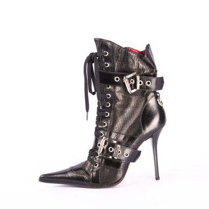GIANMARCO LORENZI. Heeled boots with pointed...