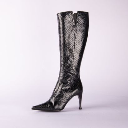 SERGIO ROSSI. Pair of heeled ankle boots...