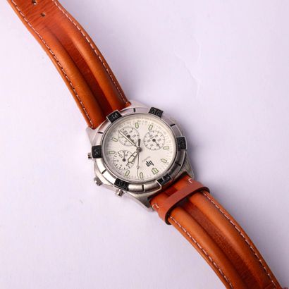 LIP
Men's chronograph wristwatch, round steel...