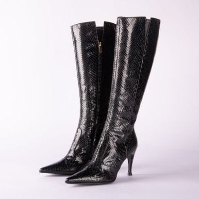 SERGIO ROSSI. Pair of heeled ankle boots...
