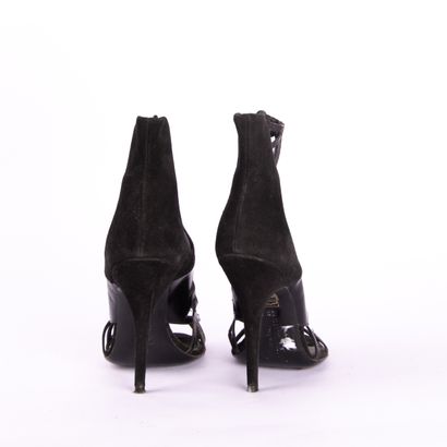 GIVENCHY. Black patent leather and black...