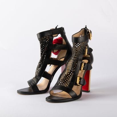 CHRISTIAN LOUBOUTIN. Pair of heeled sandals...