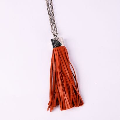 HELENE ZUBELDIA
Metal long necklace with...