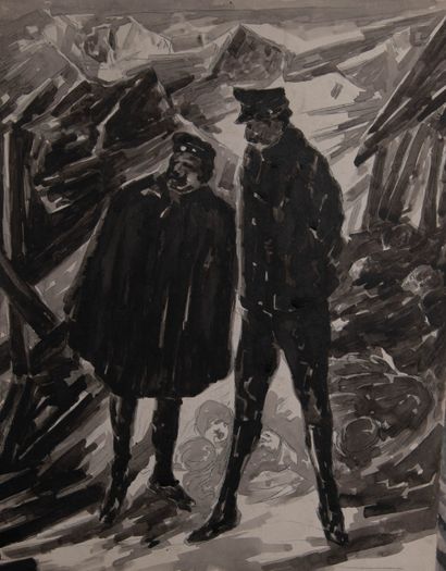 Adrien GODIEN (1873-1949)
Patrouille dans...