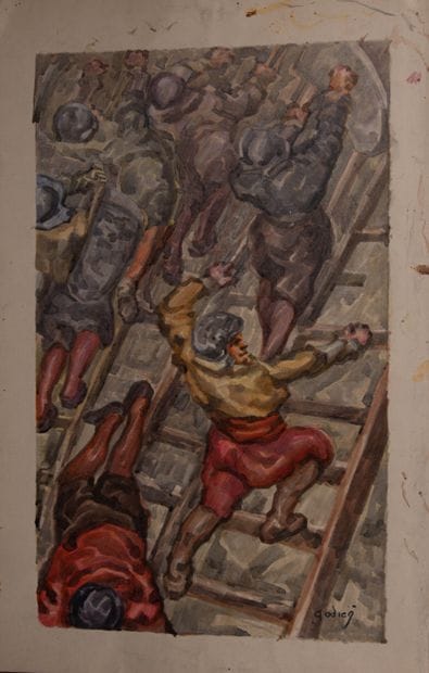 Adrien GODIEN (1873-1949)
L’assaut des remparts
Aquarelle...