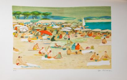 Roger DERIEUX (1922-2015)
La plage
Lithographie...