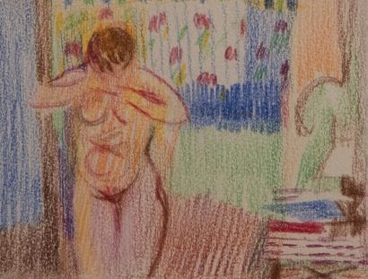 Roger DERIEUX (1922-2015) 
Nu
Crayons de...