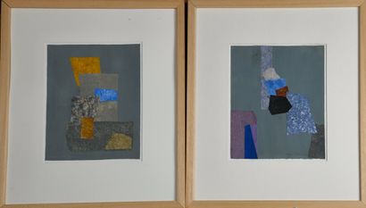 Roger DERIEUX (1922-2015)
Set of 2 collages...