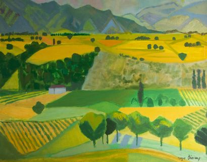 Roger DERIEUX (1922-2015)
Paysage de Mirmande...