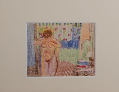 Roger DERIEUX (1922-2015) 
Nu
Crayons de...