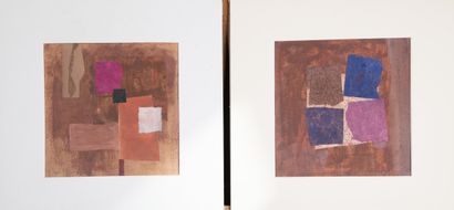 Roger DERIEUX (1922-2015)
Set of 2 collages...