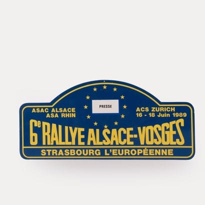 Plaque 6e rallye Alsace-Vosges 16/18 juin...