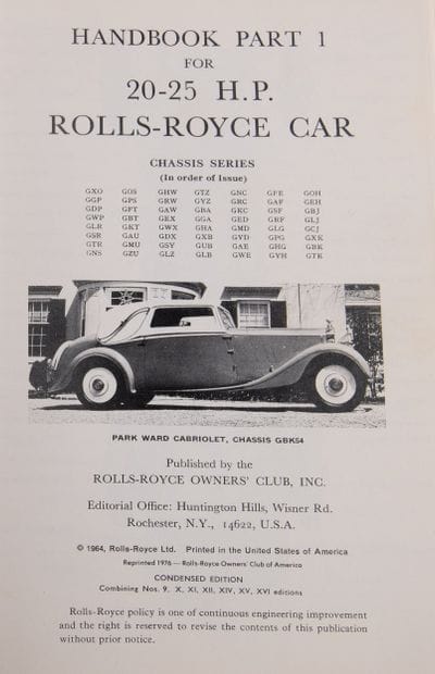 ROLLS ROYCE
Carnet 