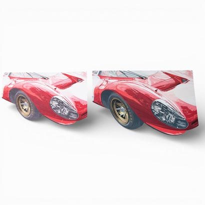 Two plastic Firestone tire billboards, printed...