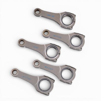 5 light-alloy Peugeot F1 connecting rods,...