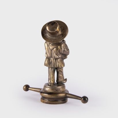 Mascotte automobile en bronze représentant...