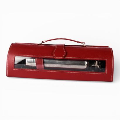 Car fire extinguisher in luxury burgundy...