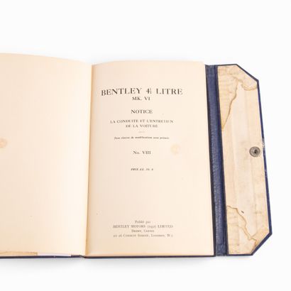 BENTLEY
Livre d'instruction BENTLEY 4 1/4...