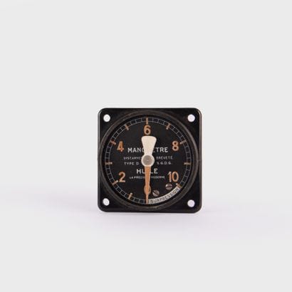 Manomètre d'aviation type D marqué 
