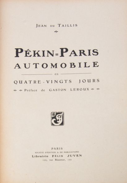 Jean Du Taillis, Pékin-Paris automobile en...