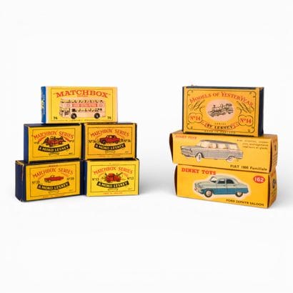 Lot of empty boxes for model cars including...