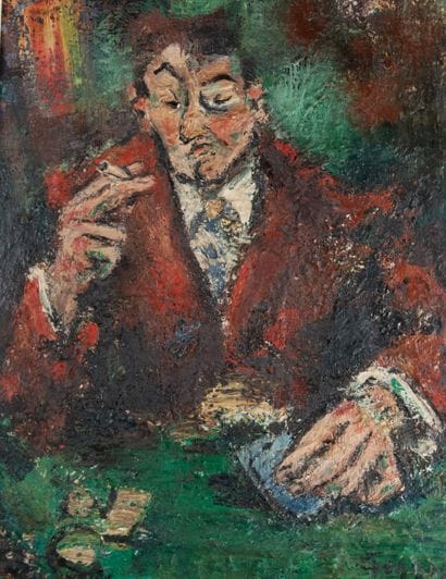 Cesare GENNAI (1929-1978)
The card player
Oil...