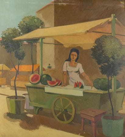 Roger GOTTARDI (1922–2011)
Watermelons, 1943
Oil...