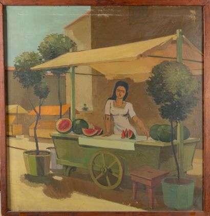 Roger GOTTARDI (1922–2011)
Watermelons, 1943
Oil...