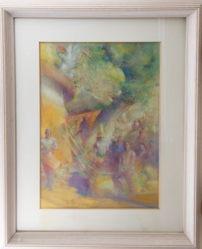 Pierre CARO (born in 1952)
Carnival Scene
Pastel...