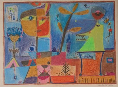 André MATHIAU (1933–2013)
Picking Flowers,...