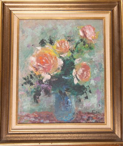 Lilian WHITTEKER (1895–1978)
Roses on a Blue...