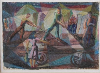 Robert GALLAY (1907–1986)
Haymaking
Pastel...