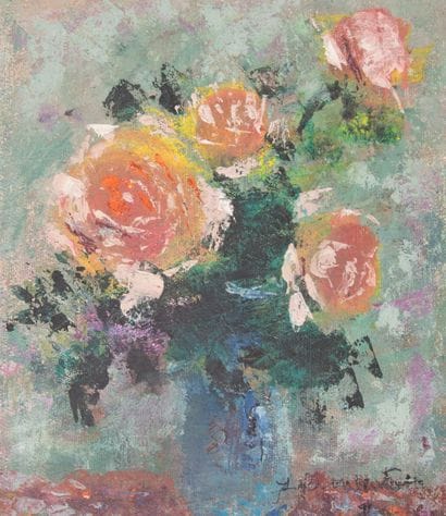 Lilian WHITTEKER (1895–1978)
Roses on a Blue...