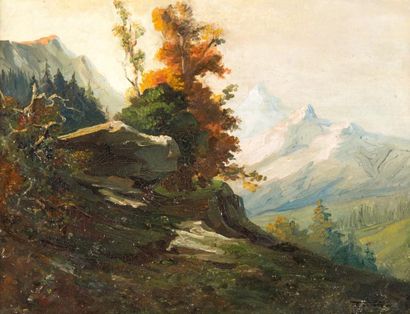 Joseph PAGNON (XIXè)
Paysage de montagne....