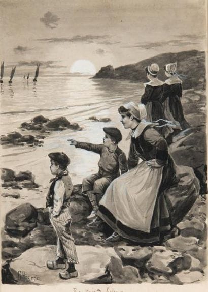A. BESNOU (XIX - XX)
La rentrée des bâteaux....