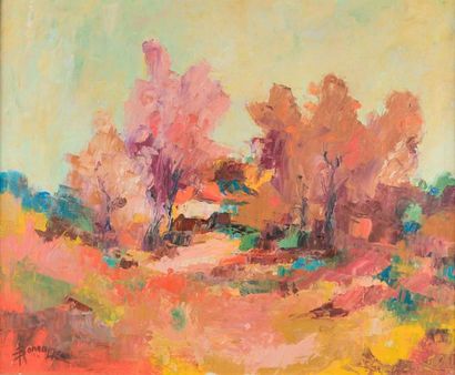 André BONNAMOUR (1900-1985)
Paysage fauve....