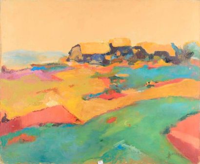 André BONNAMOUR (1900-1985)
Chaumières. Huile...